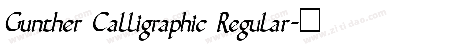 Gunther Calligraphic Regular字体转换